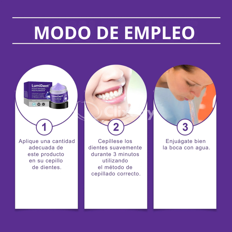 LumiDent™ - Polvo mineral restaurador dental
