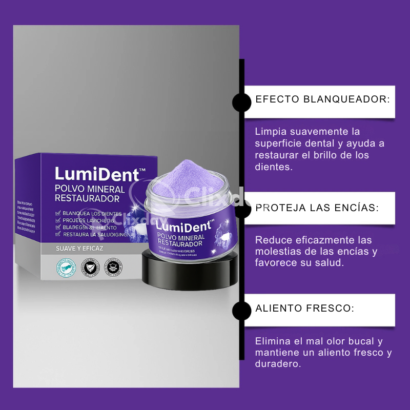 LumiDent™ - Polvo mineral restaurador dental