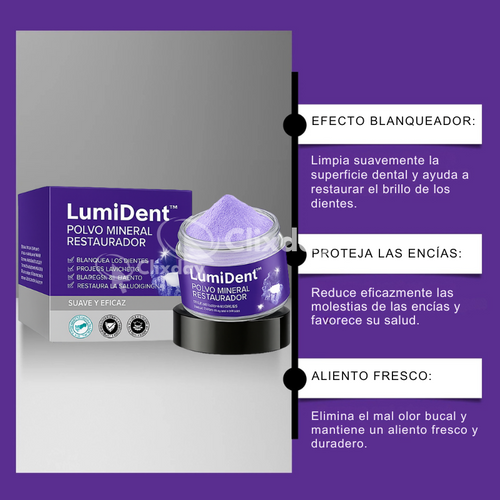 LumiDent™ - Polvo mineral restaurador dental